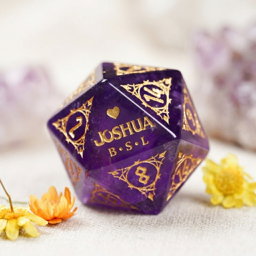 Custom Father's Day D20 Dice – Personalized D&D Gift