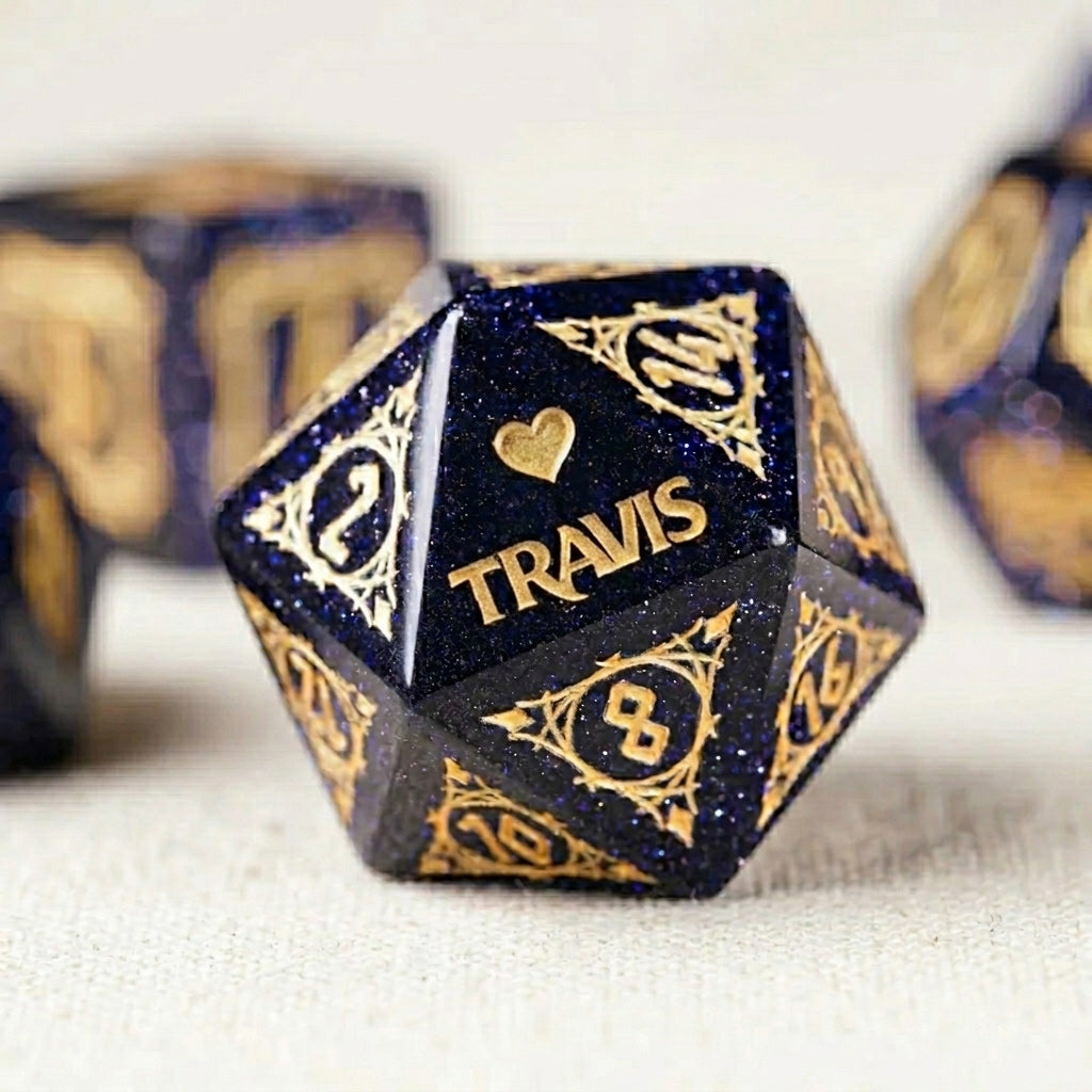 Custom Father's Day D20 Dice – Personalized D&D Gift