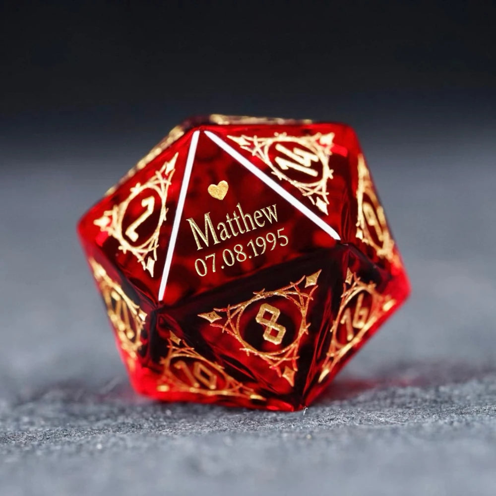 Custom Birthday D20 Dice – Personalized D&D Gift