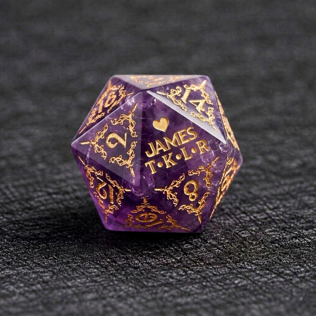 Custom Father's Day D20 Dice – Personalized D&D Gift