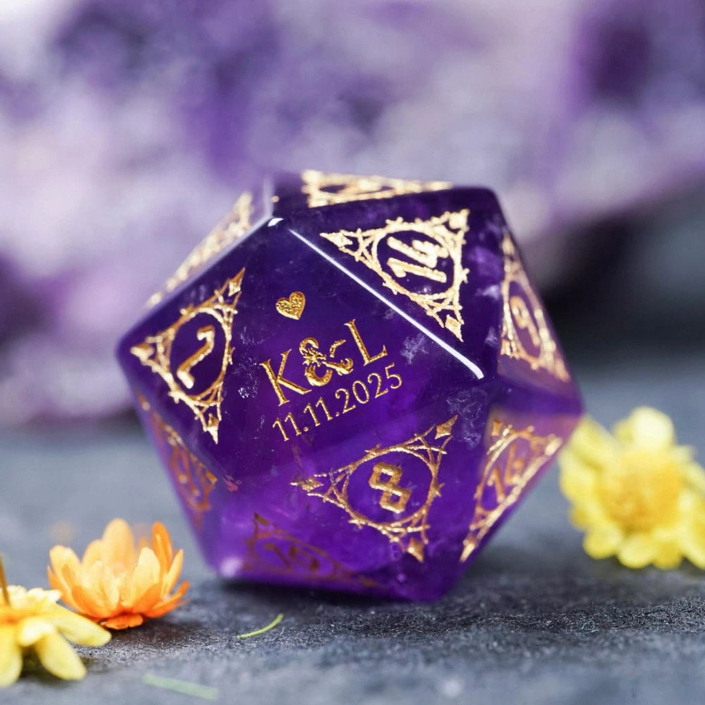 Custom Anniversary D20 Dice – Personalized D&D Gift
