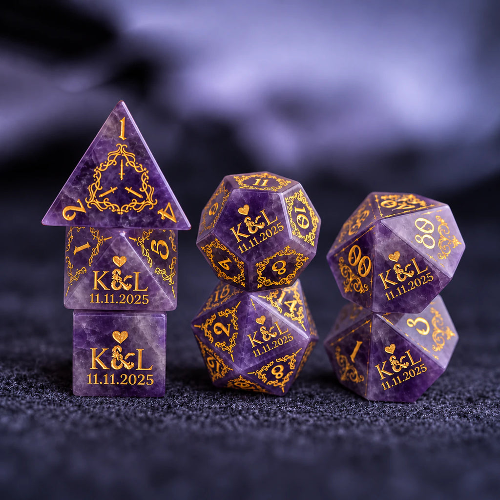 Personalized Anniversary Dice Set – Custom D&D Gift