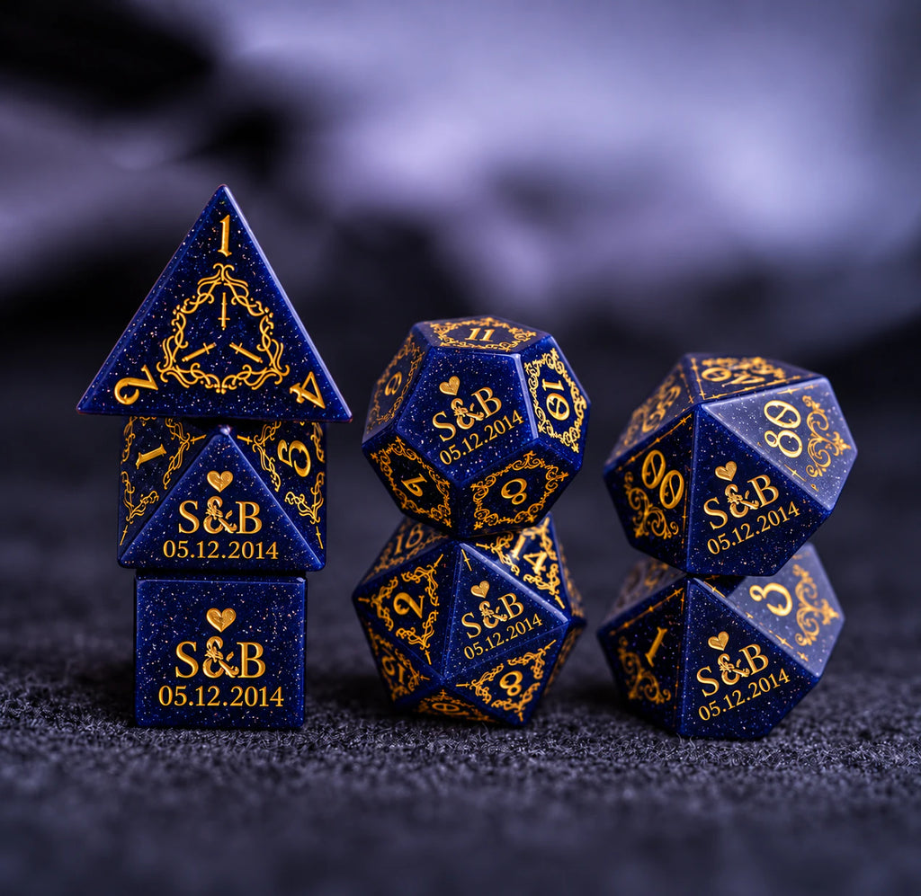 Personalized Anniversary Dice Set – Custom D&D Gift