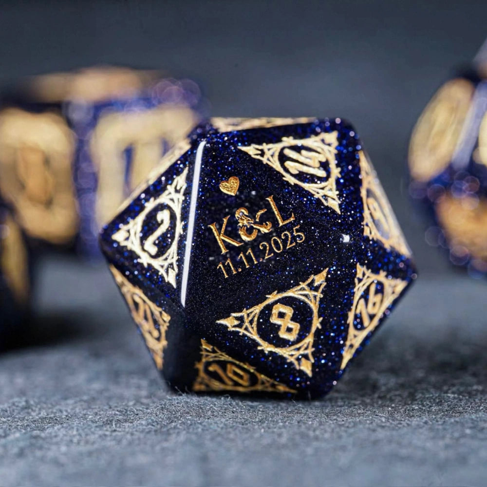 Custom Anniversary D20 Dice – Personalized D&D Gift