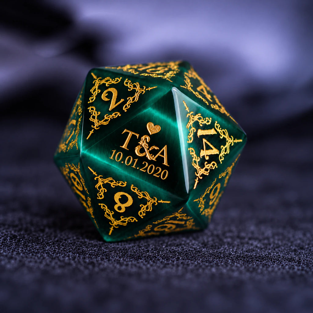 Personalized Anniversary Dice Set – Custom D&D Gift