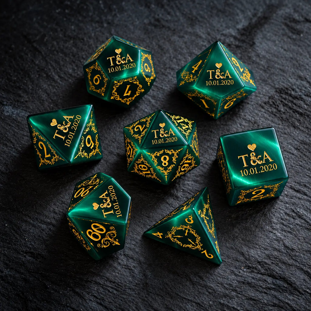 Personalized Anniversary Dice Set – Custom D&D Gift