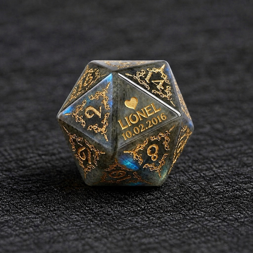 Custom Dad’s Party Set D20 Dice – Personalized Father’s Day Gift