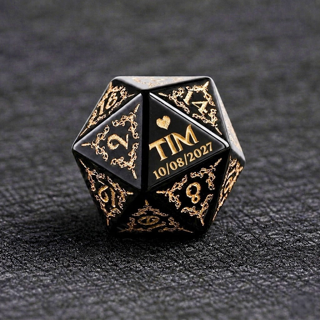 Custom Dad’s Party Set D20 Dice – Personalized Father’s Day Gift