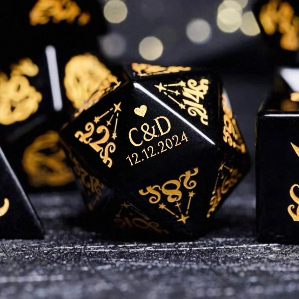 Custom Anniversary D20 Dice – Personalized D&D Gift