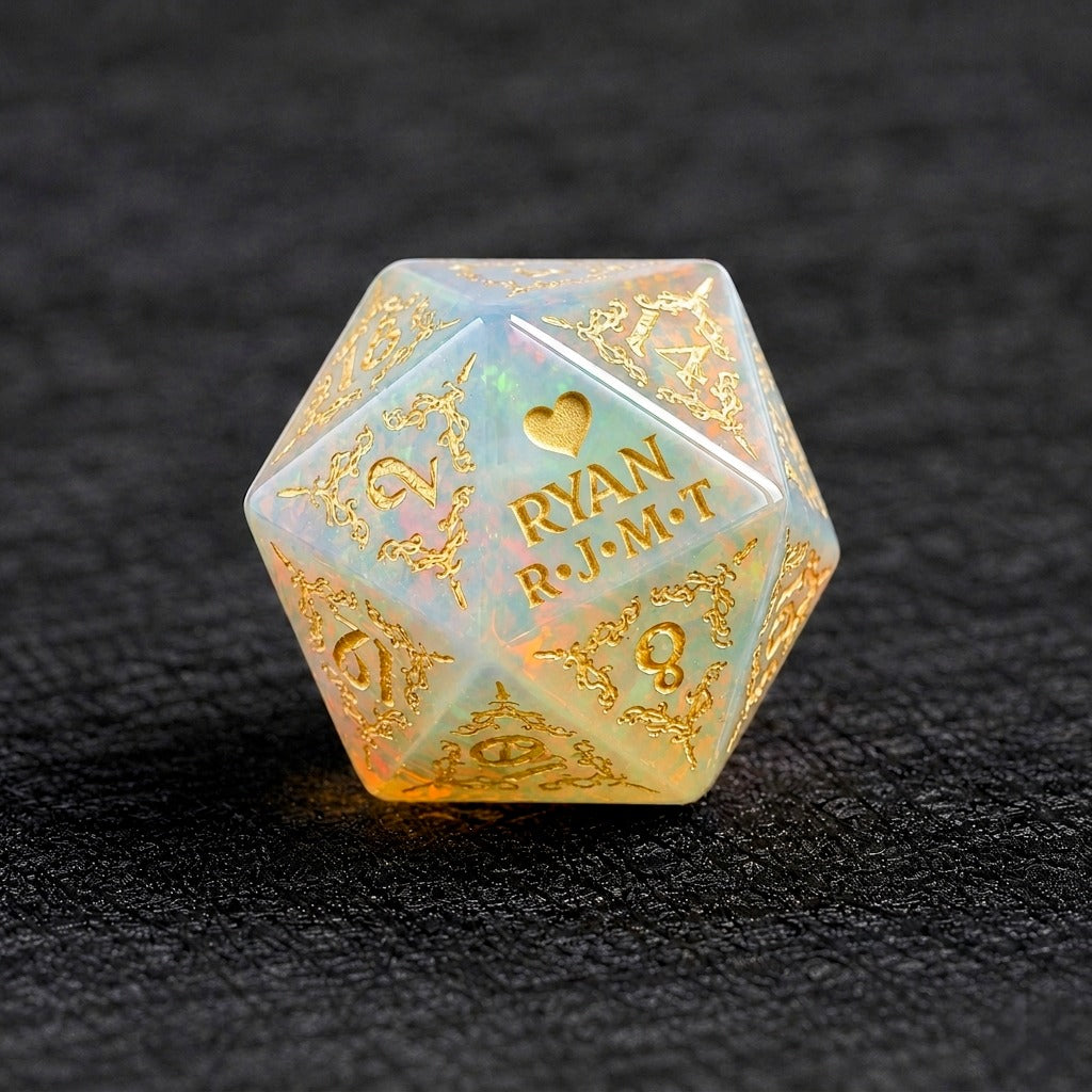 Custom Father's Day D20 Dice – Personalized RPG Gift