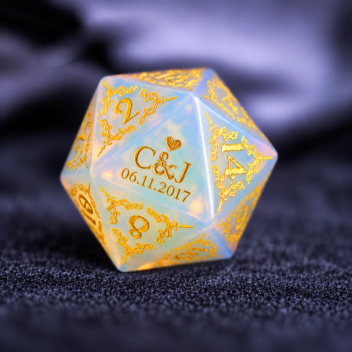 Personalized Anniversary Dice Set – Custom D&D Gift