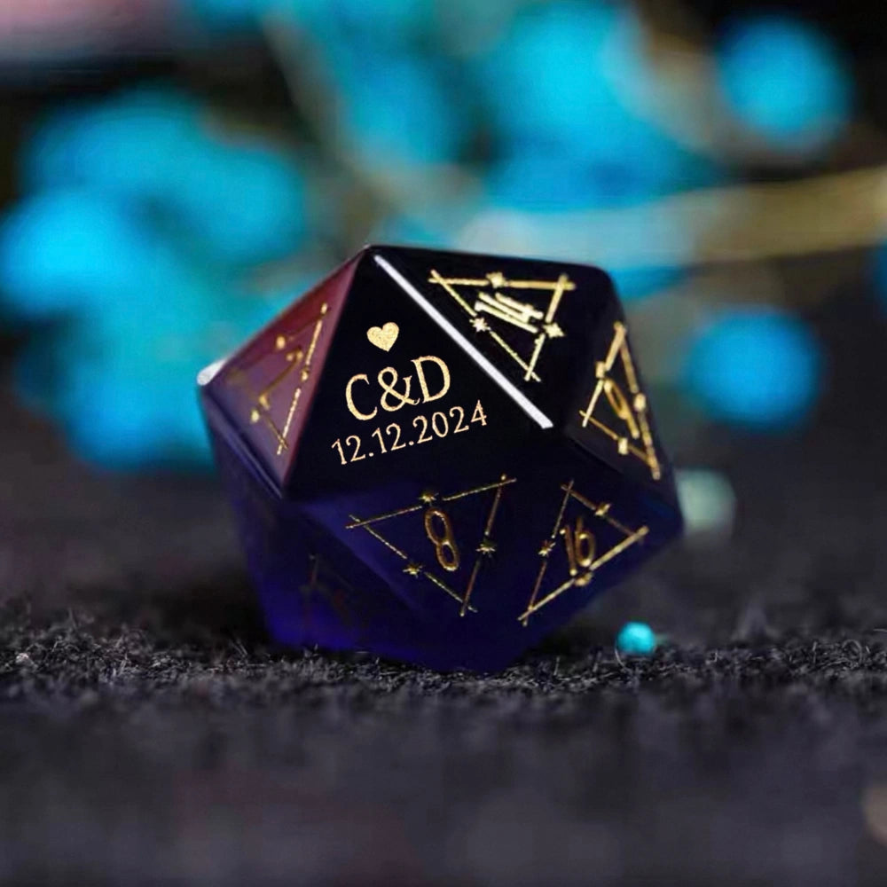 Custom Anniversary D20 Dice – Personalized D&D Gift