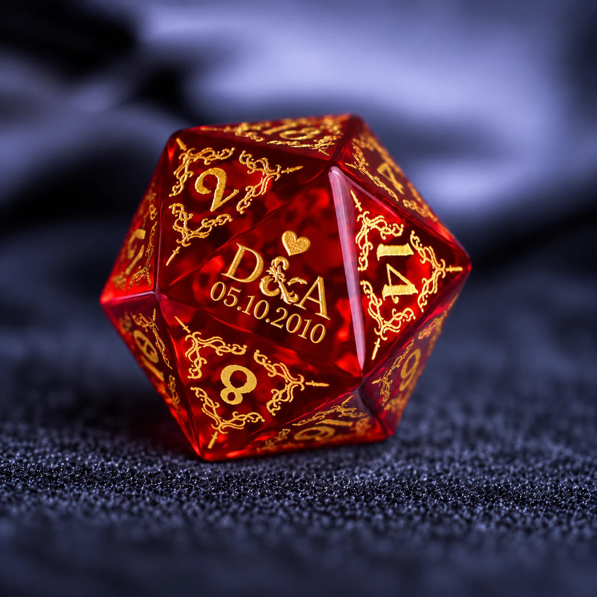 Personalized Anniversary Dice Set – Custom D&D Gift