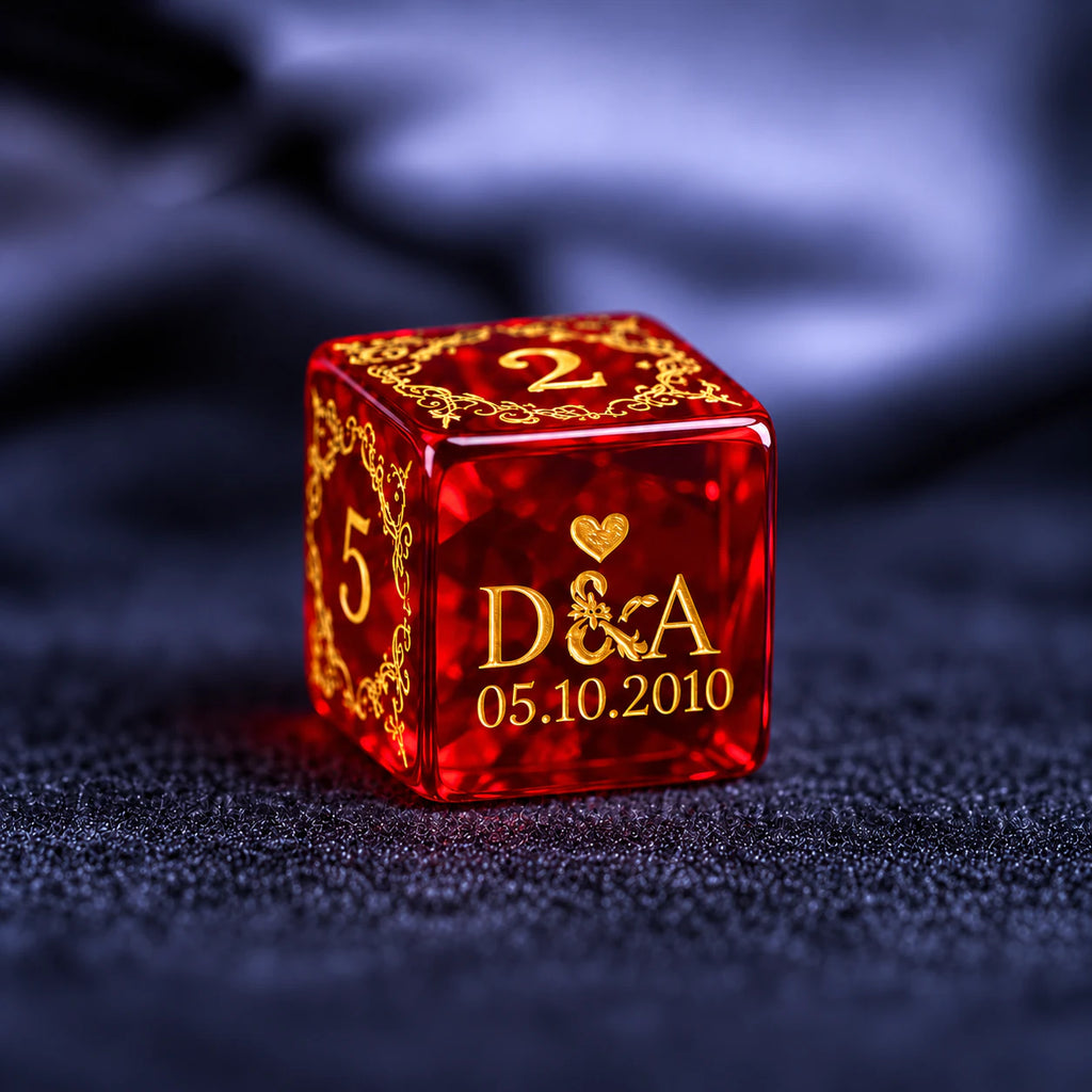 Personalized Anniversary Dice Set – Custom D&D Gift