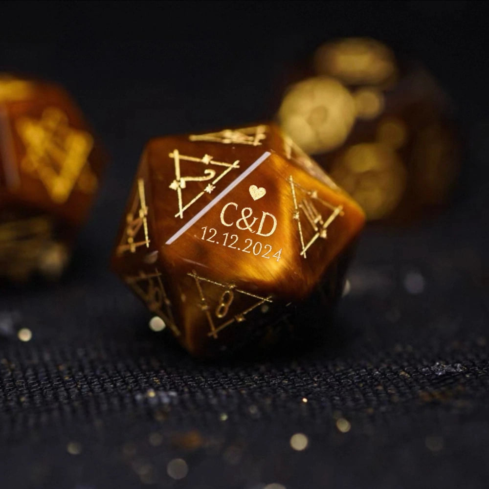 Custom Anniversary D20 Dice – Personalized D&D Gift