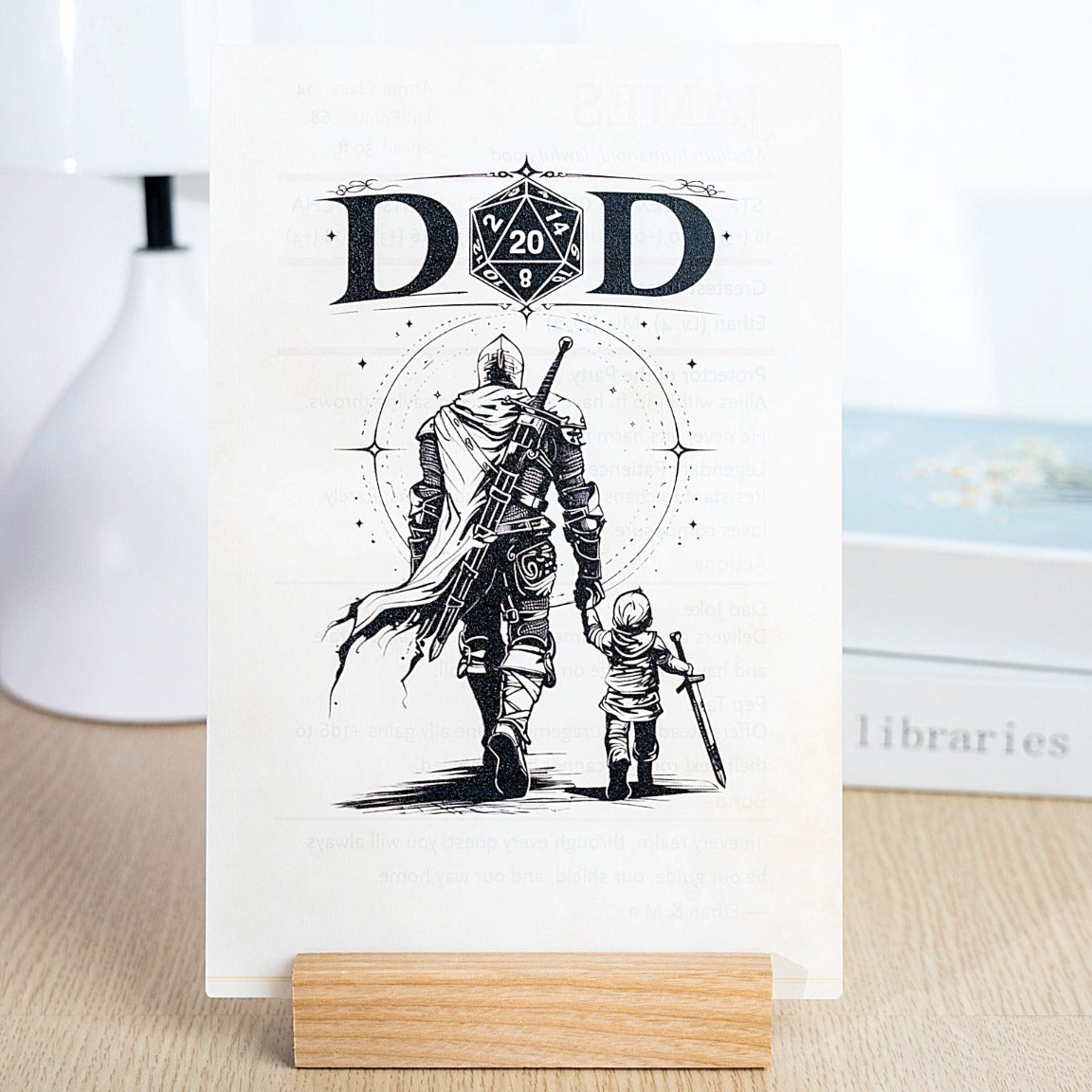Custom Dad Stat Block - Personalized D&D Gift