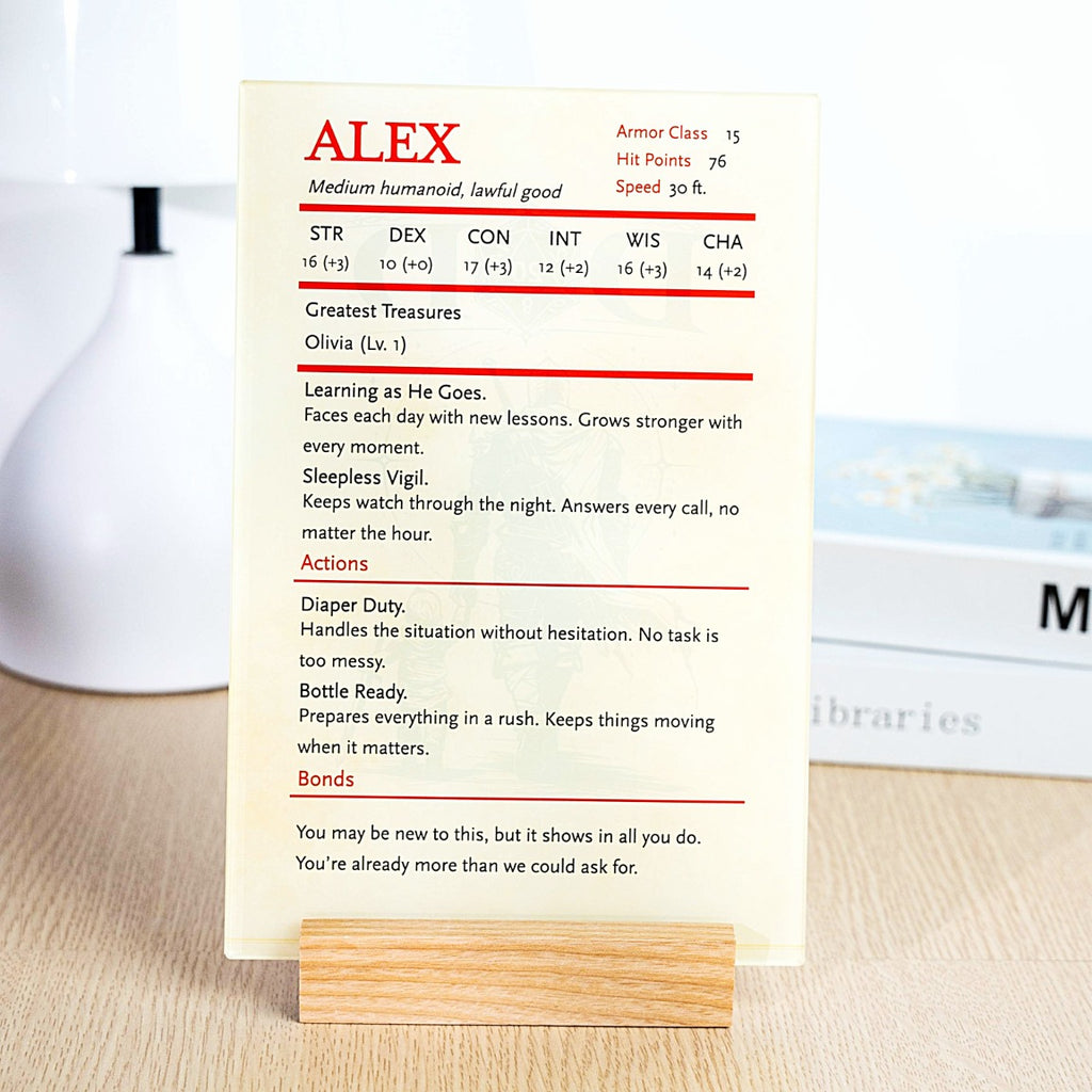 Custom Dad Stat Block - Personalized RPG Gift