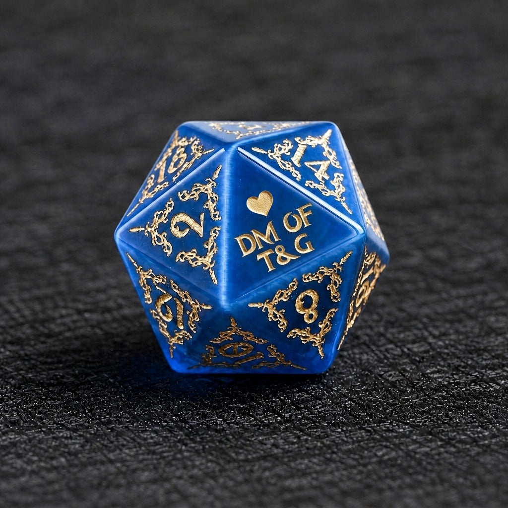 Custom Father's Day D20 Dice – Personalized D&D Gift