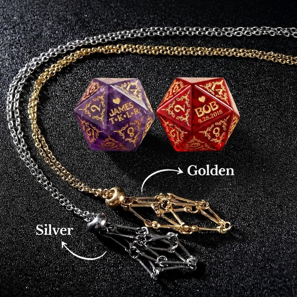 Custom Father's Day D20 Dice – Personalized D&D Gift