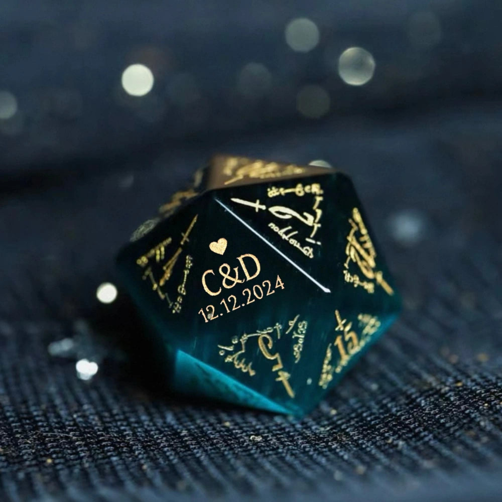 Custom Anniversary D20 Dice – Personalized D&D Gift