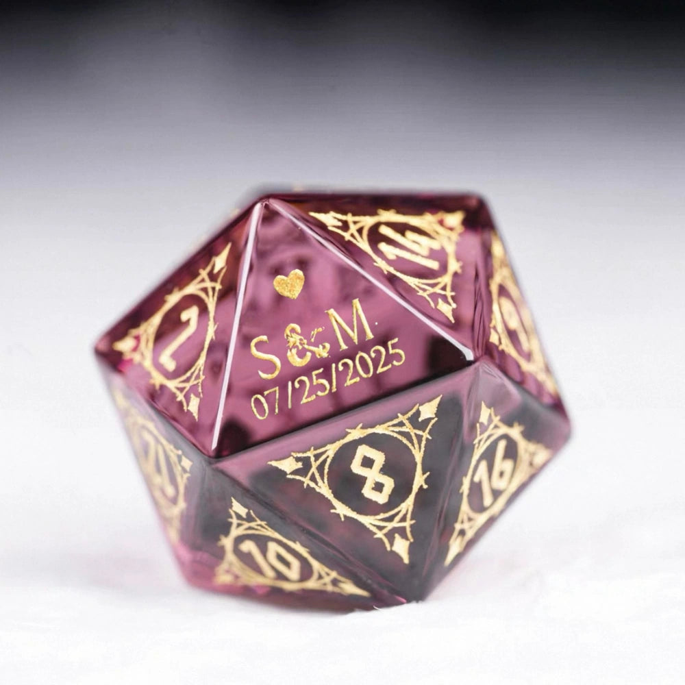 Custom Anniversary D20 Dice – Personalized D&D Gift