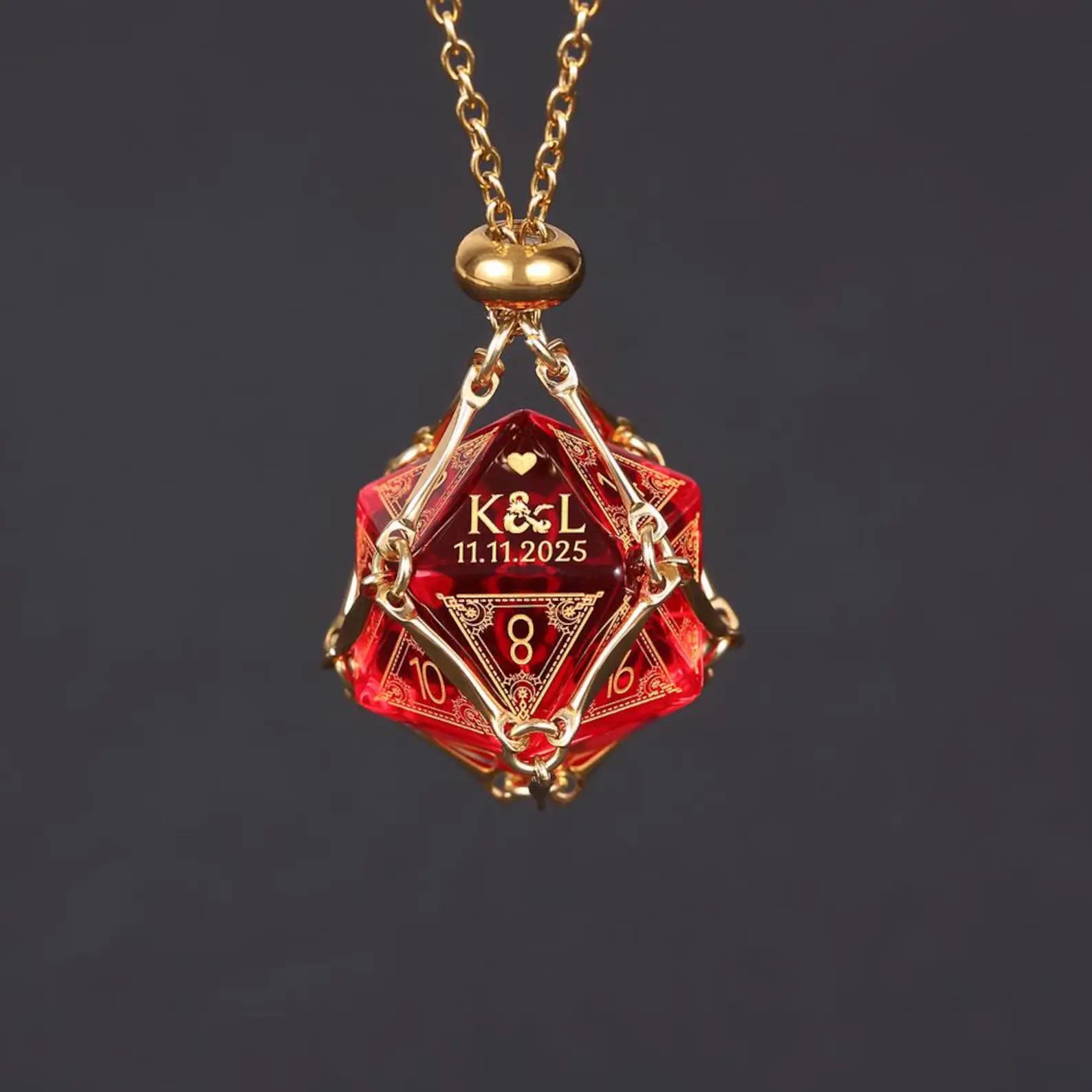 Custom Anniversary D20 Dice – Personalized D&D Gift