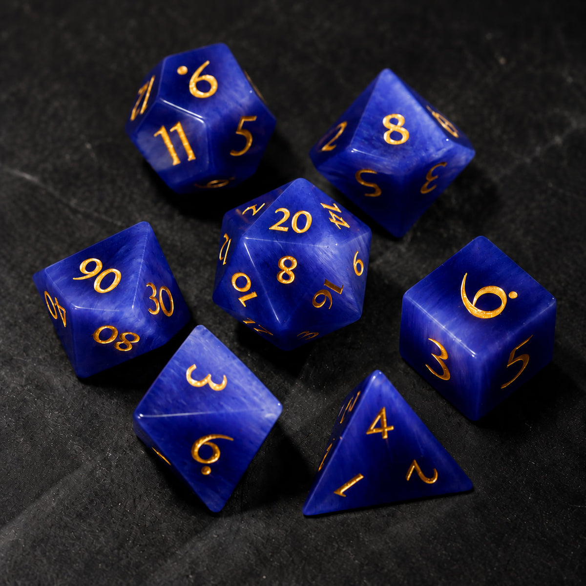 Purple cat eye - 7pc RPG Set