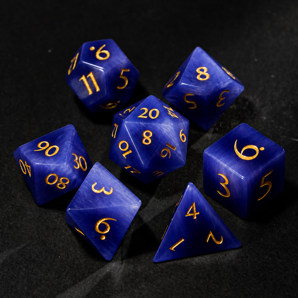 Purple cat eye - 7pc RPG Set