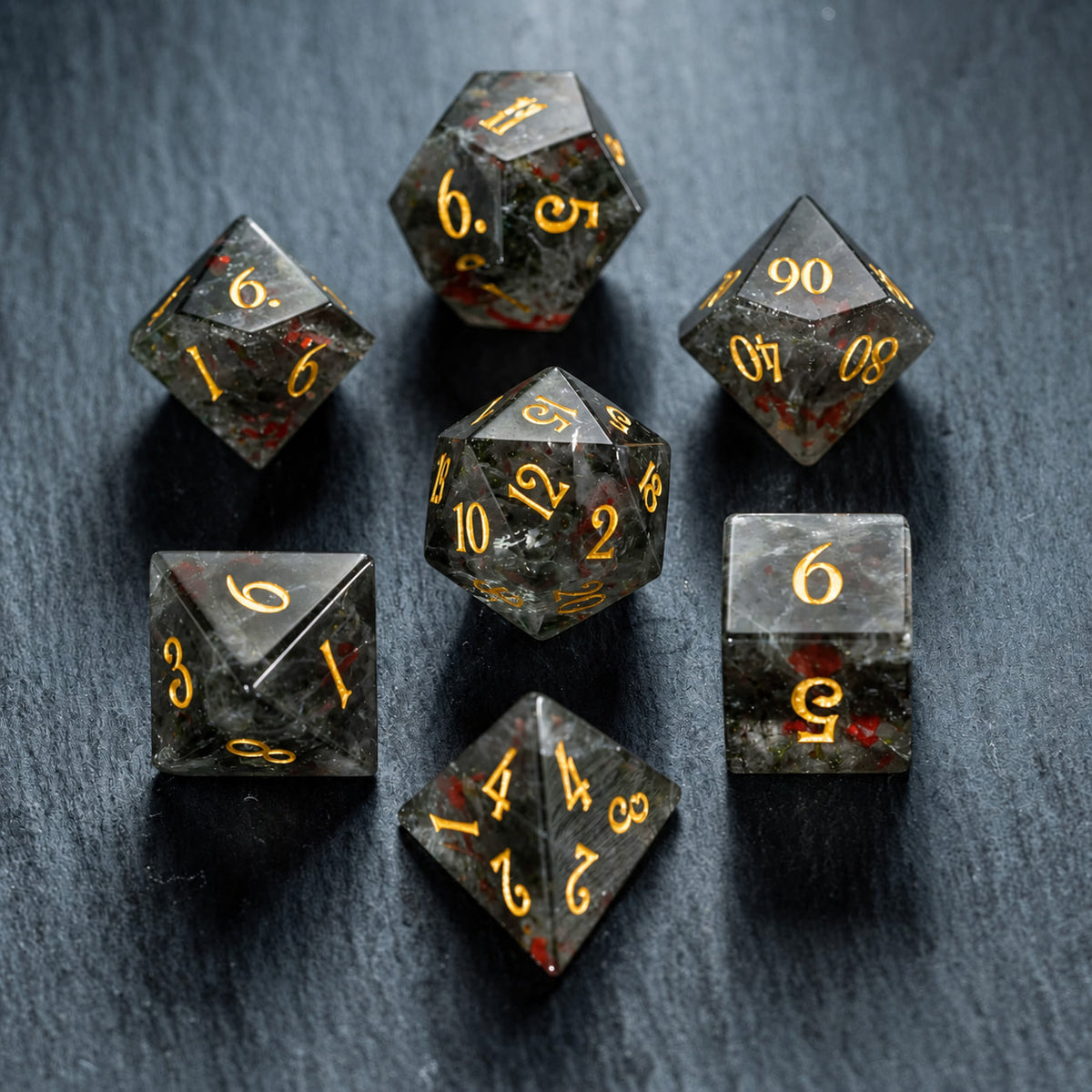 African blood stone - 7pc RPG Set