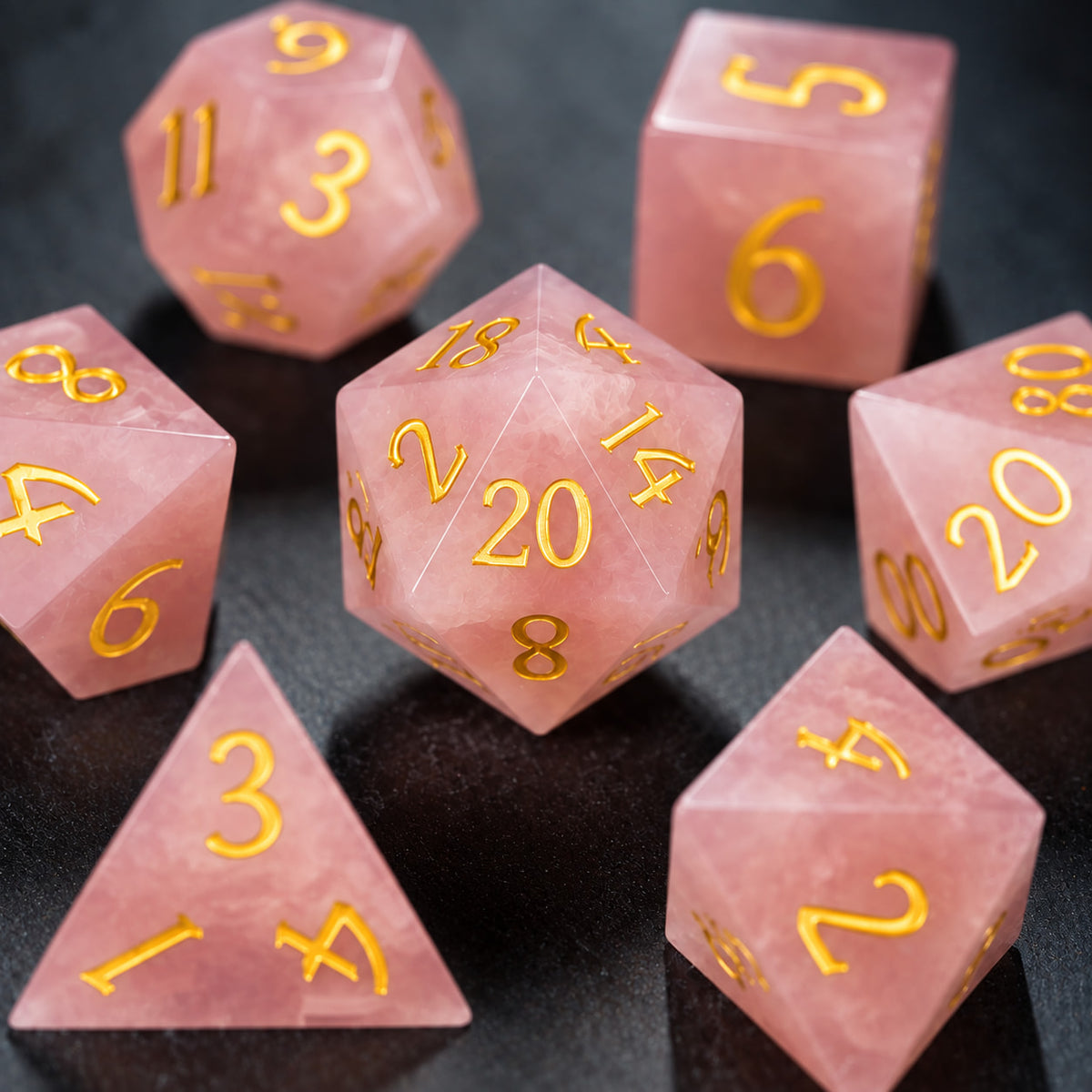 Rose Quartz - 7pc RPG Set