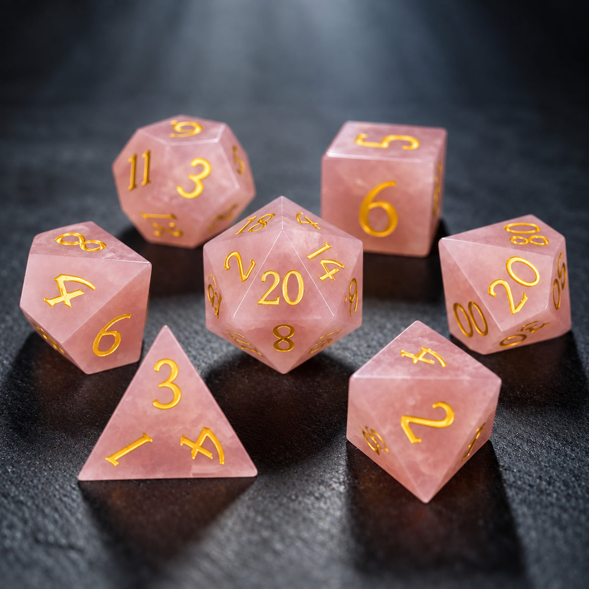 Rose Quartz - 7pc RPG Set
