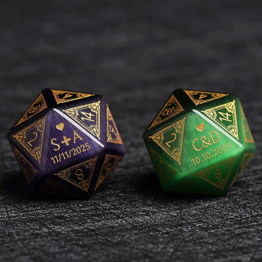 Custom Anniversary D20 Dice – Personalized D&D Gift