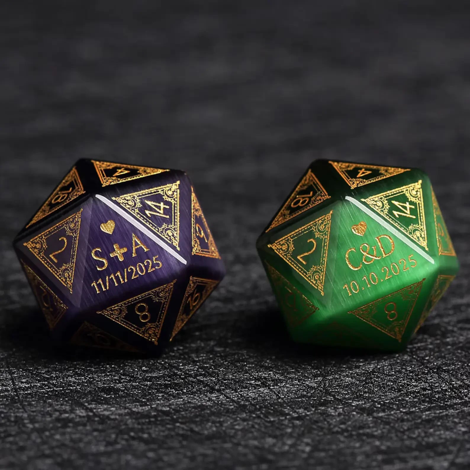 Custom Anniversary D20 Dice – Personalized D&D Gift